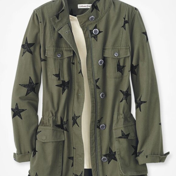 Coldwater Creek Jackets & Blazers - EUC Olive Utility Jacket sz M